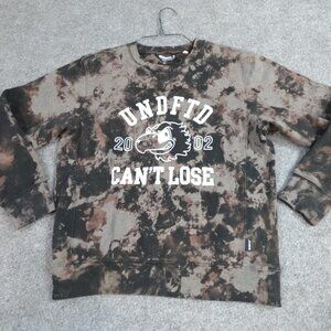 Undefeated Sweatshirt M Black Tie Dye Embroidered Can't Lose